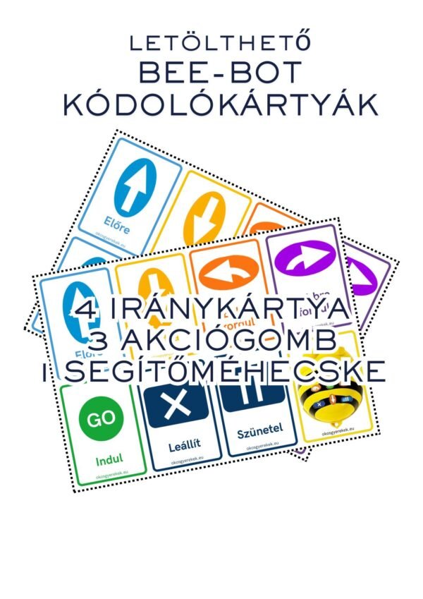 Bee-Bot kódolókártyák - letölthető